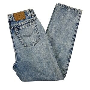 Vintage Levis Jeans Womens 12 Acid Wash High Waist Tapered USA Made 80s 90s‎